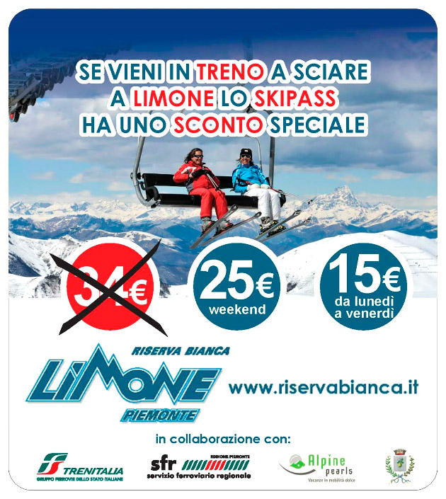Andare a sciare a Limone in treno conviene!